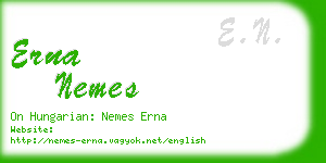 erna nemes business card